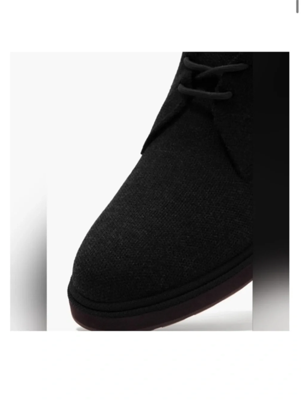 Rothy’s The Chukka Boot Black Men’s Size 7.5 NIB Sustainable Knit Lace Up Boot